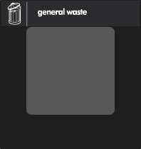 Wybone - Box Cycle Recycling Bin, General Waste Aperture