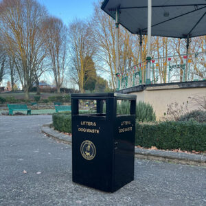 MLB/112 Steel Litter Bin at Elsecar Park.