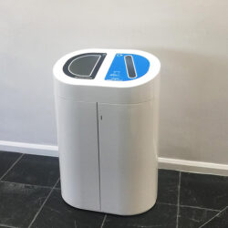 Torpedo Double Internal Recycling Bin in white.