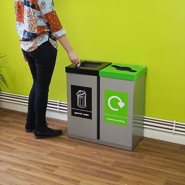 Box Cycle Double Recycling Bin