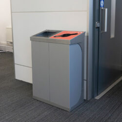 The C-Bin Double Recycling Bin with general and mixed recycling waste streams.