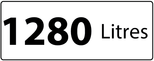 1280 Litres