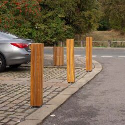 A row of the Link Bollards.