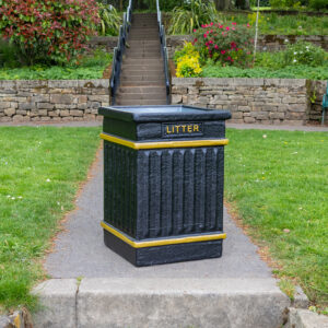 VFB/2 Square Fluted Open Top Litter Bin