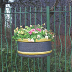The VP/14 Semi-Circular Flower Planter Dark Grey