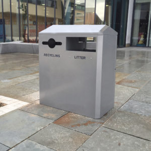 MLB/224R Dual Steel Recycling Bin