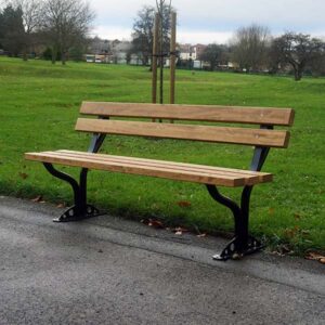 Dacorum Bench in a park.