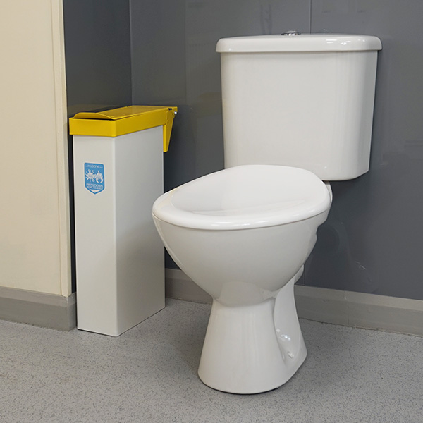 28Litre Slimline Sanitary Bin Hand Operated Wybone