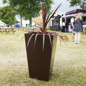 Wybone Tapered Flower Planter in Antique Copper