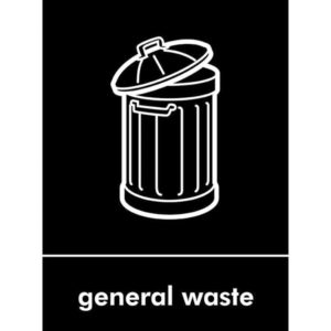 PPR/GW – A4 General Waste Perspex Plate