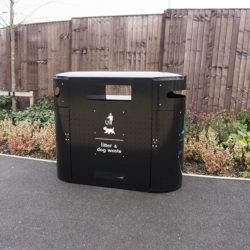 Wybone MV35C Triple Recycling Bin in Black