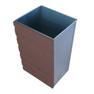 Wybone L76 Galvanised Steel Liner with recycled plastic slats to the front