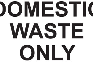 Domestic Waste Only Sticker