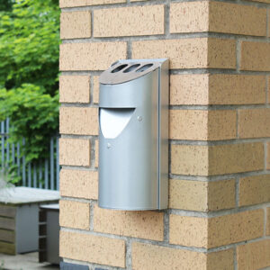 Anti-Vandal Ashtray in silver.