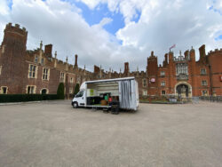 The Wybone truck at Hampton Court Palace.