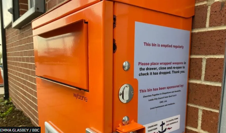 Knife Amnesty Bin in Leeds.