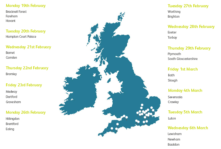 The roadshow map.